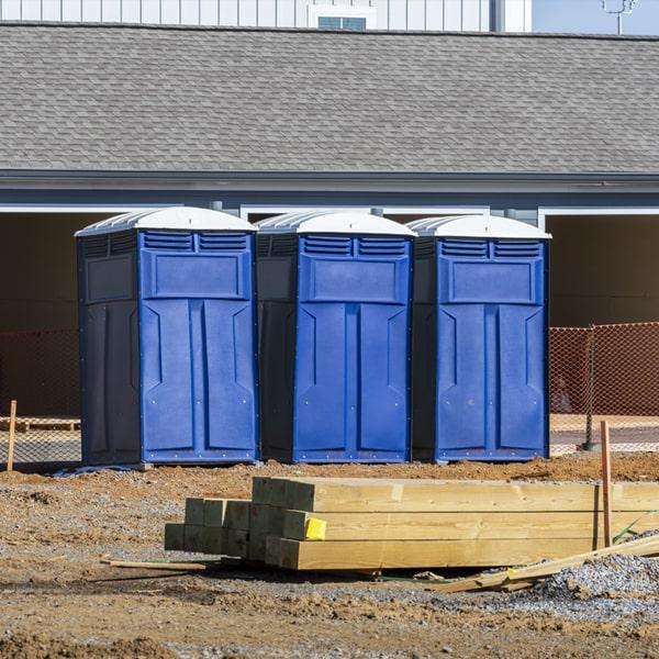 Heavy-duty construction site porta potty in Fallbrook, California